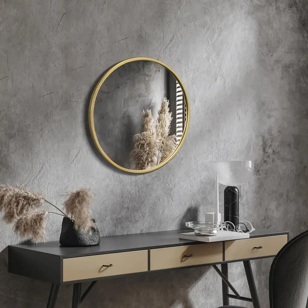 Round Gold Wall Mirror 16